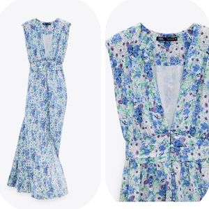 NWT Zara floral long dress / M